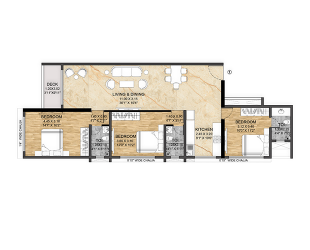 GRAND 3 BHK Layout