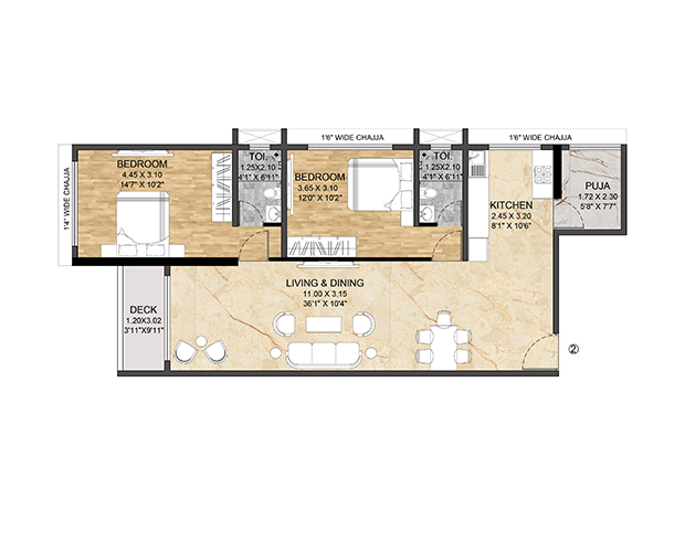 GRAND 2.5 BHK Layout